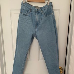 Everlane ankle light blue high waisted jeans